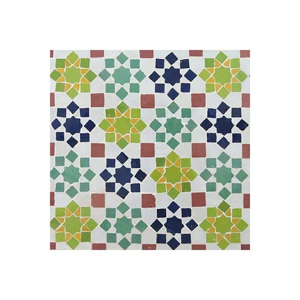 Moroccan Mosaic Tiles - Vibrant Multi-color Star Design