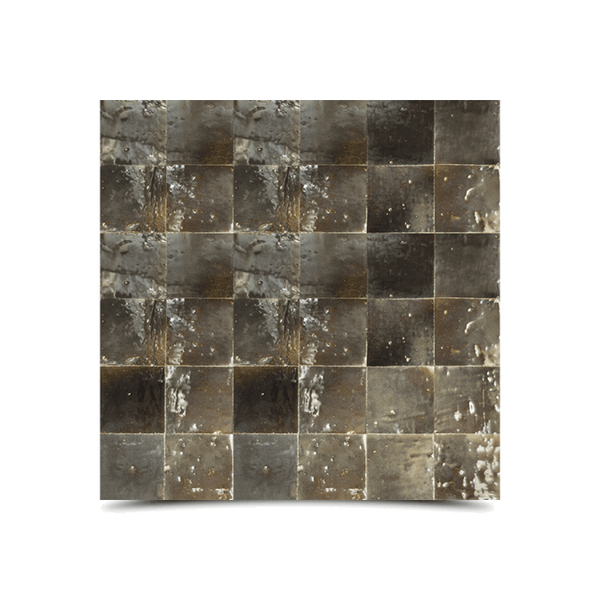 Moroccan Mosaic Solid Coffee Brown Tiles - Handmade Glazed 6x6 Mosaics