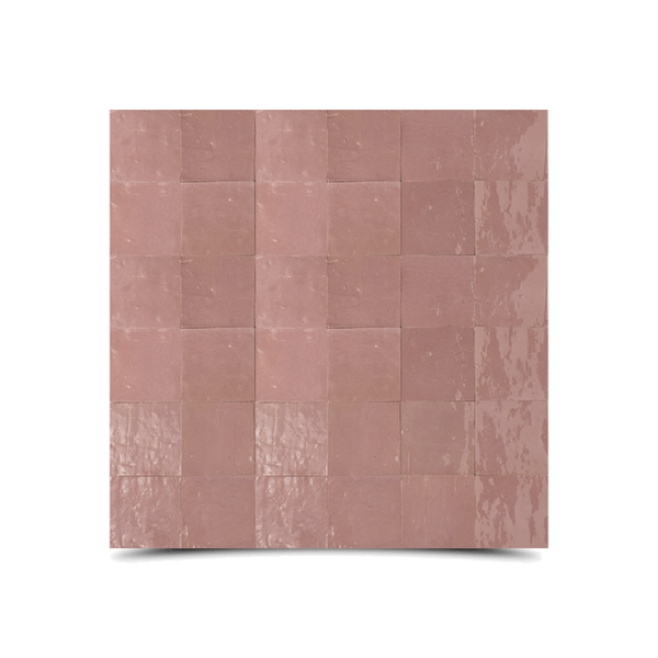 Moroccan Mosaic Tiles in Vibrant Mudy Peach - 6x6 Handmade Glamour