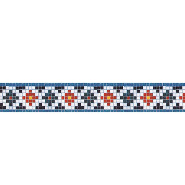 Colorful Moroccan Floral Mosaic Border Tiles Home Decor