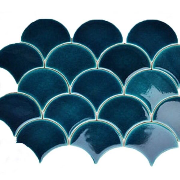 Moroccan Fish Scale Tiles - Sacramento Green | Durable Fish Scale Pattern | Indoor & Outdoor Use