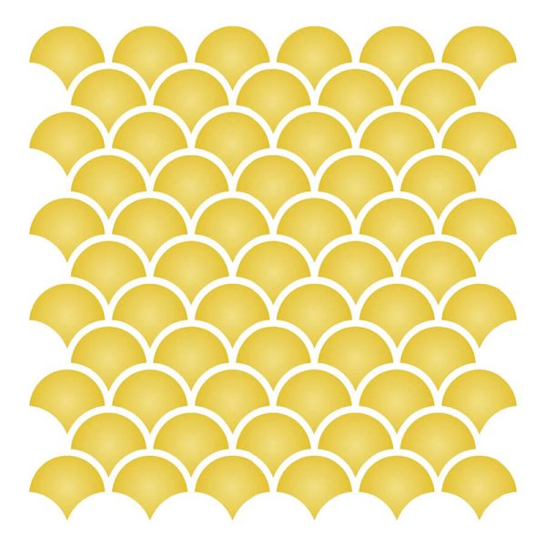 Moroccan Fish Scale Tiles in Matt Yellow - High-Quality Design for Every Space
