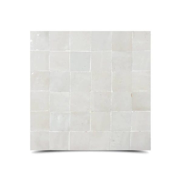 Moroccan Mosaic White Chiffon Tiles: Handcrafted Luxury Beauty